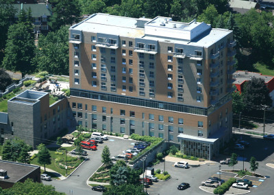 Domaine des Forges Phase II, seniors' residence, 2 floors of underground parking, 10 residential floors, 152,000 sq. ft., 169 units, Laval.